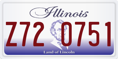 IL license plate Z720751