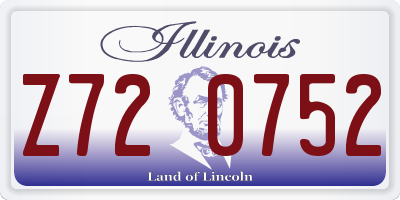 IL license plate Z720752