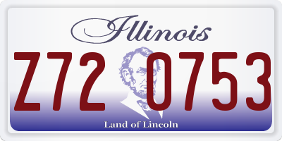 IL license plate Z720753