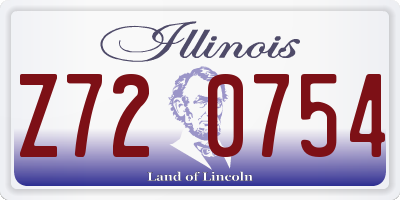 IL license plate Z720754