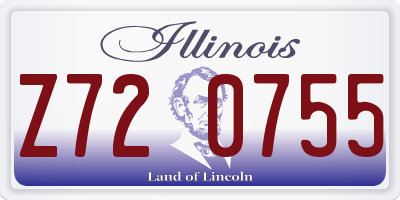 IL license plate Z720755