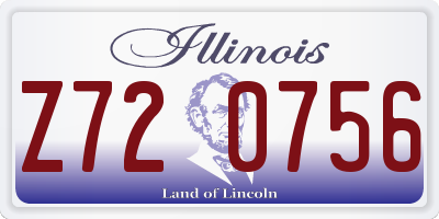 IL license plate Z720756