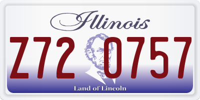 IL license plate Z720757