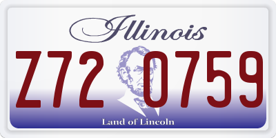 IL license plate Z720759
