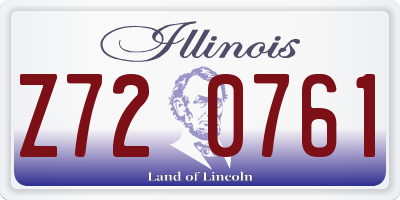 IL license plate Z720761