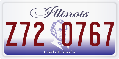 IL license plate Z720767