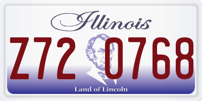 IL license plate Z720768