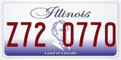 IL license plate Z720770