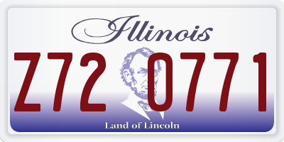 IL license plate Z720771