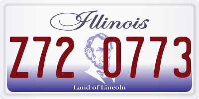 IL license plate Z720773