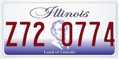 IL license plate Z720774