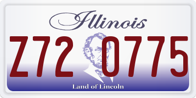 IL license plate Z720775