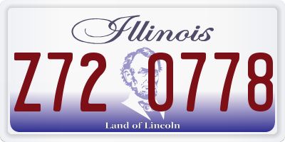 IL license plate Z720778
