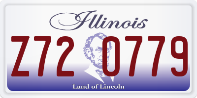IL license plate Z720779