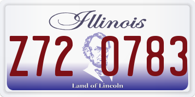 IL license plate Z720783