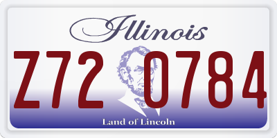 IL license plate Z720784