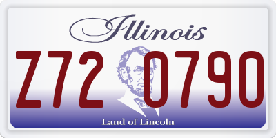 IL license plate Z720790