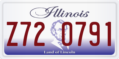 IL license plate Z720791
