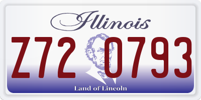 IL license plate Z720793
