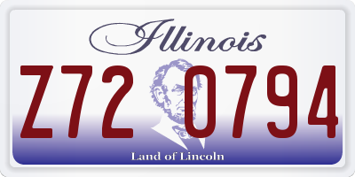 IL license plate Z720794