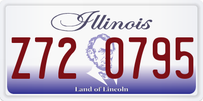 IL license plate Z720795