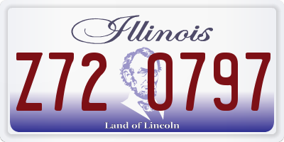 IL license plate Z720797