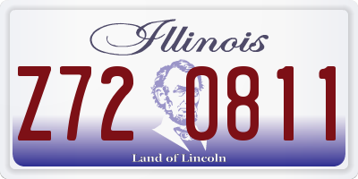 IL license plate Z720811