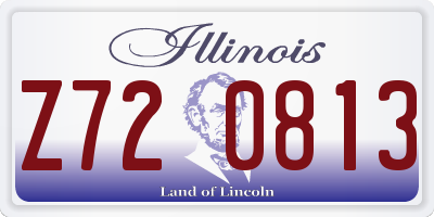 IL license plate Z720813