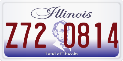 IL license plate Z720814