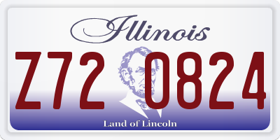 IL license plate Z720824