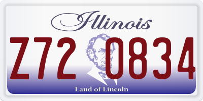 IL license plate Z720834