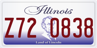 IL license plate Z720838