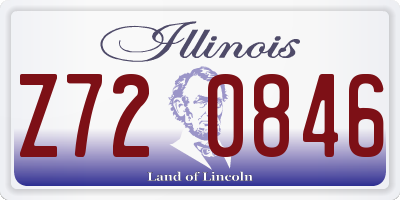 IL license plate Z720846
