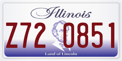 IL license plate Z720851