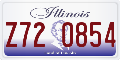 IL license plate Z720854