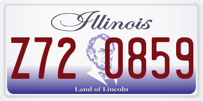 IL license plate Z720859