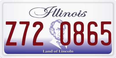 IL license plate Z720865