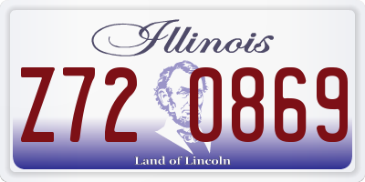 IL license plate Z720869