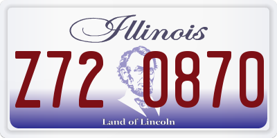IL license plate Z720870