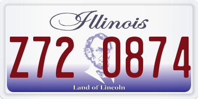 IL license plate Z720874