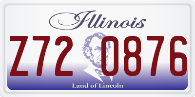 IL license plate Z720876
