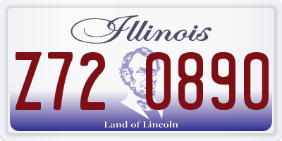 IL license plate Z720890