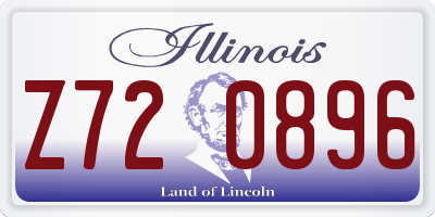 IL license plate Z720896