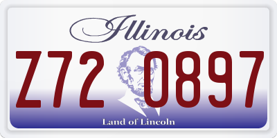 IL license plate Z720897