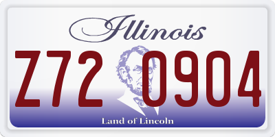 IL license plate Z720904