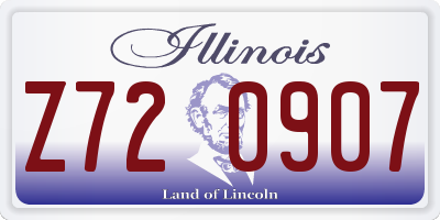 IL license plate Z720907
