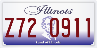IL license plate Z720911