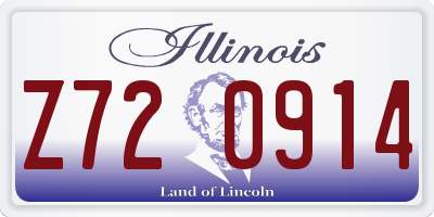 IL license plate Z720914