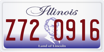 IL license plate Z720916