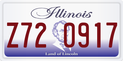 IL license plate Z720917